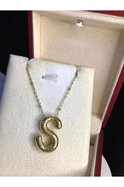 GWOMA بالون حرف (S) 316 L ستانلس ستيل لون أصفر • في صندوق مضيء • هدية للحبيب ...