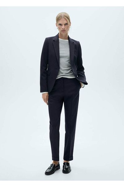 MANGO Woman Pantaloni din stofa cu croiala dreapta