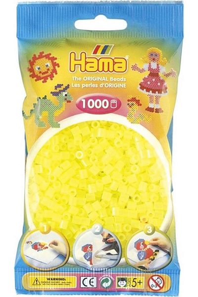 Hama 1,000 Midi Beads - Neon Yellow