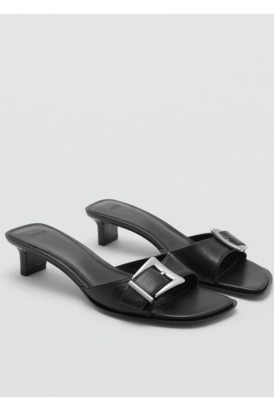 MANGO Woman Buckle leather sandals
