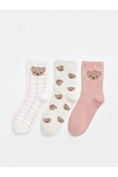 LC Waikiki Lcw Patterned Girl's Sock Socks 3-Piece