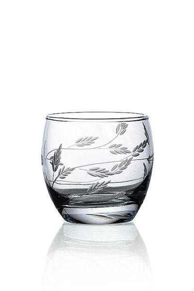 DECOCIA Pudgy 6 Pieces Water and Soft Drink Glass 340cc with Shoot Pattern