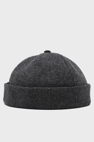 Külah Dark Gray Woolen Hipster Beanie Winter Docker Cap