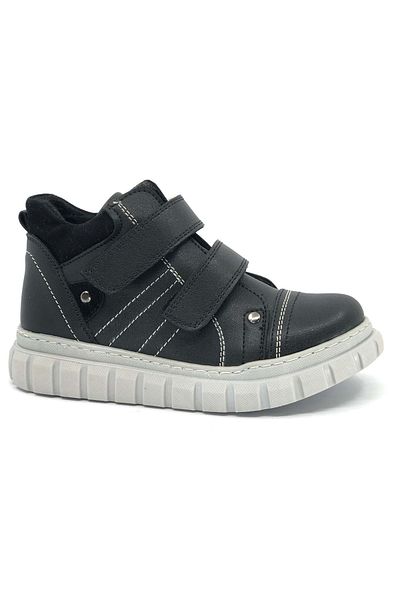Kids Club Shoes Ботуши Aydindas с двоен велкро за момче, черни