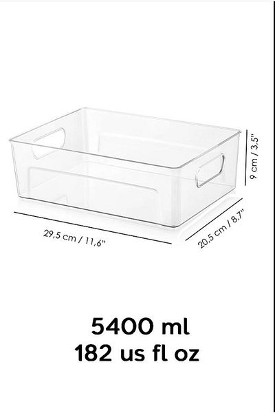Hayveys 5.4Lt Large Size Unbreakable Refrigerator Organizer Box with Handle
