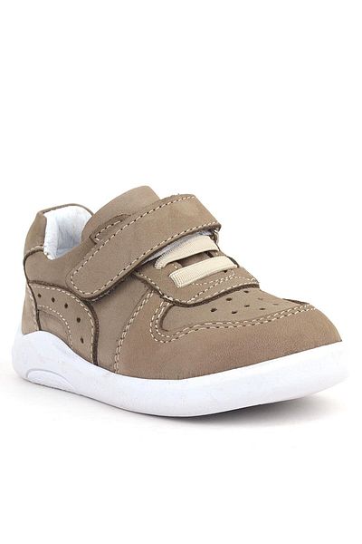 Rakerplus Genuine Leather Anatomical Sand Color Baby Sports Shoes
