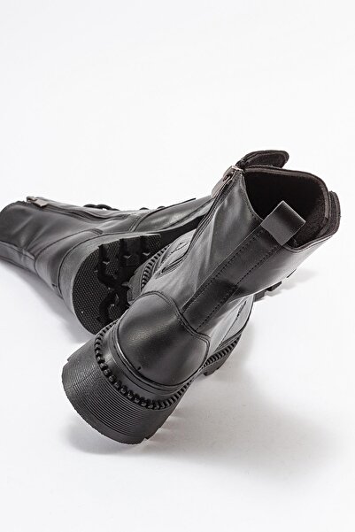 Ccway Kaydırmaz Taban Kadın Postal Bot SİYAH CİLT