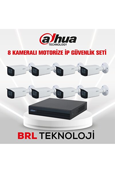 DAHUA 8 Kameralı 2 MP Motorize Ip Güvenlik Kamera Seti