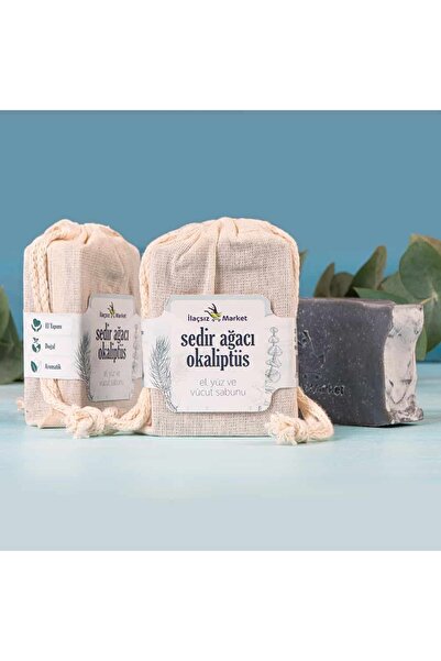İlaçsız Market Sedir Ağacı - Okaliptüs Sabunu / 120 gr.