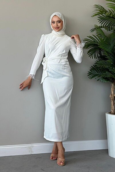 Hazamoda Figen Abiye Beyaz