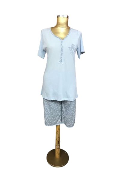 NENA COLLECTION Nena -26110-set Capri jumătate de mână-albastru
