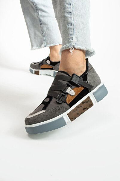 PARİS Γυναικείο Γκρι Κομψό Σχέδιο Ορθοπεδικό Γυναικείο Sneaker