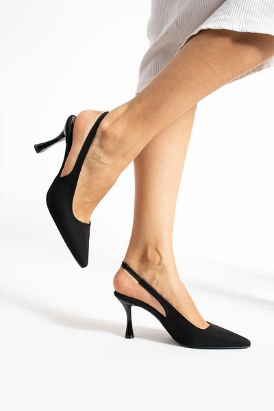PARİS Women's Black Daily Thin Heeled Shoes