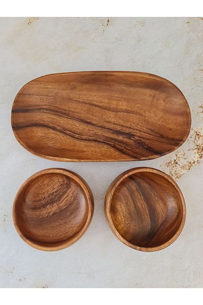 LADYNUR Akasya 3 Piece Presentation and Cookie Set