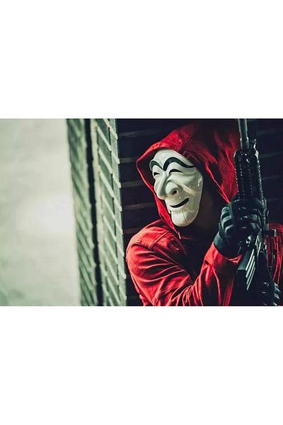 CEKAVE Korean Thief Theateral Hahoe Mask - Money Heist Mask - Dali Mask