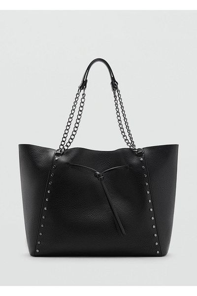 Mango Teen Geantă shopper aspect piele