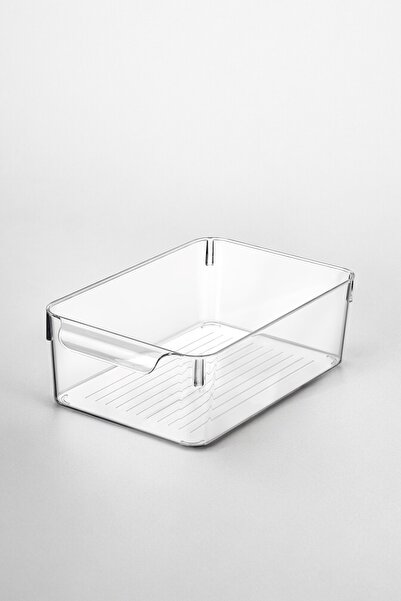 Milenay Crystal Fresh Series Plastic Fridge Storage Container with Lid, Refrigerator Organizer, 6L, 30X20X10Cm