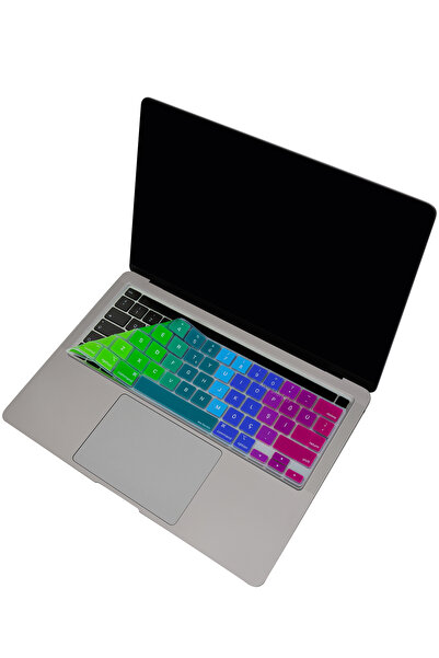 Mcstorey MacBook Pro Uyumlu Türkçe Q Klavye Koruyucu US Düz Enter Silikon İnc...