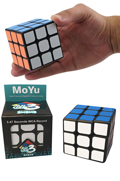 TOYFEST Moyu 3X3 Küp Stickerlı Küp Hızlı Rübik Zeka Sabır Küpü