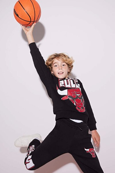 DeFacto Φούτερ με κουκούλα B4794 Nba Chicago Bulls