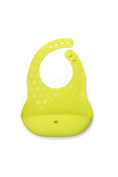 bblüv Pöket 2'li Katlanabilir Silikon Önlük Ve Kaşık Seti Yeşil-gri