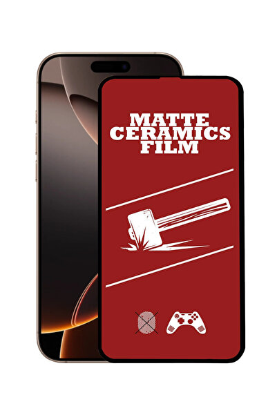 CaseArt Apple iPhone 16 Pro Max Tam Kaplayan Mat Seramik Nano Esnek Ekran Kor...