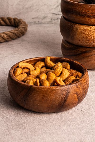 Snippy Bowly - 4-Piece Round Acacia Snack Bowl Presentation Bowl