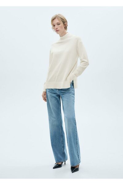 MANGO Woman Perkins collar knitwear sweater