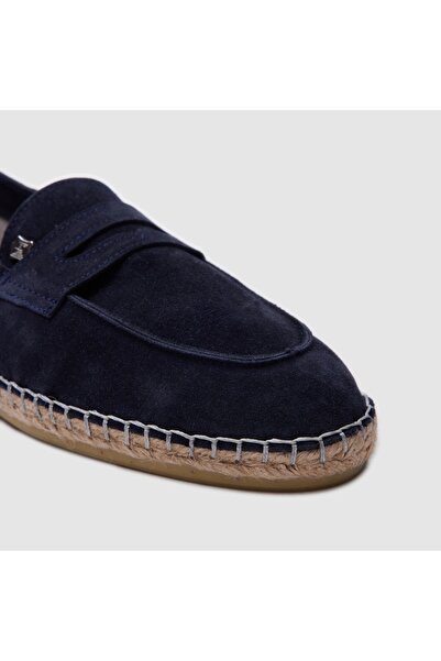 TOGO Lacivert Süet Erkek Espadril Loafer Ayakkabı[052051]
