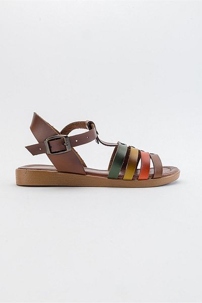 Ccway 4-Piece Women's Sandals Tan Garni