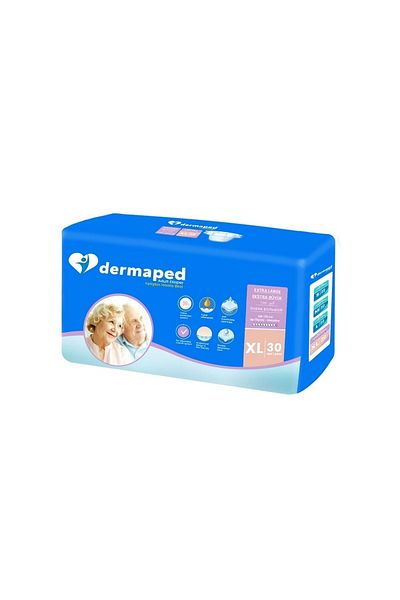 Dermaped Xl 30 Pack Patient Diapers with Waistband