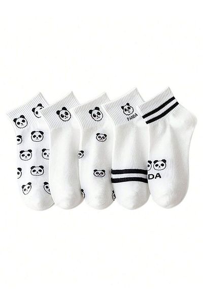 çorapkolik 5 Pack Women's Multicolored Ankle Socks