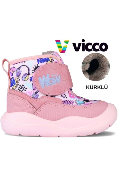 Kids Club Shoes Vicco Santo Ortopedik Çocuk Kar Botu PEMBE