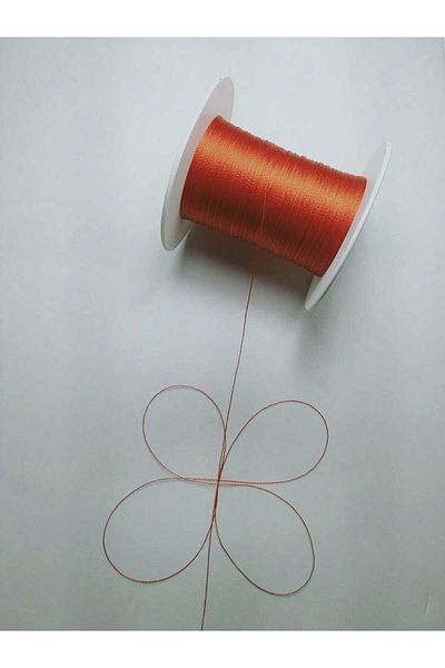 Eskişehir hobi sanat 0,2 mm 100 μέτρα κορδόνι προσευχής Πλακάκι κόκκινο χρώμα (πιο λεπτό κορδόνι προσευχής)