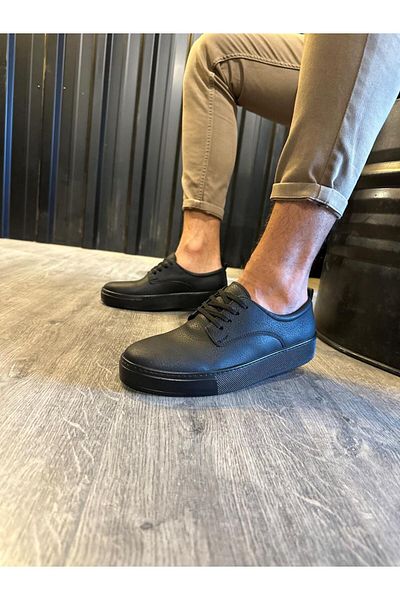 K&A Casual Shoes Black (Black Sole)