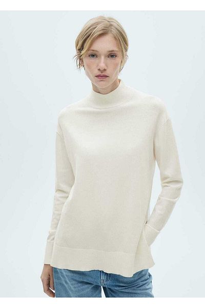 MANGO Woman Perkins collar knitwear sweater