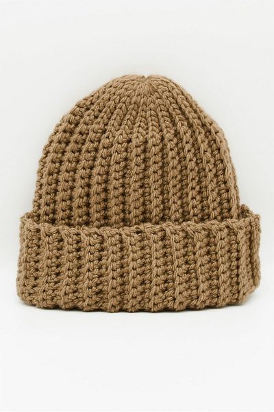 Külah Women's Camel Hair Hand Knitted Mohair Wool Beret
