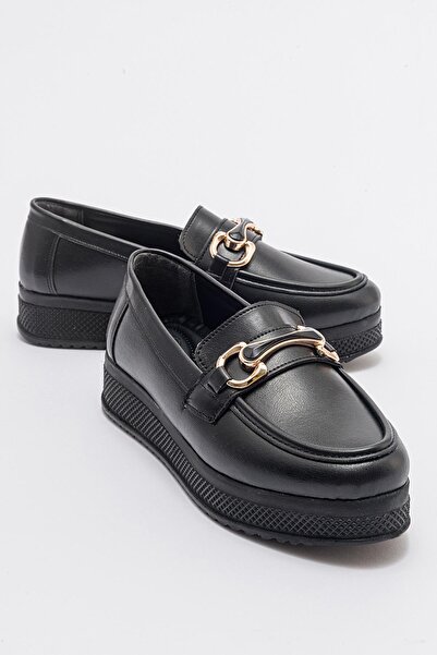 Ccway Pantofi de damă cu cataramă PIELE NEGRA