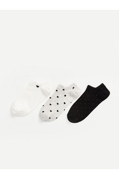 LC Waikiki Lcw Patterned Women's Booties Socks 3 Pack