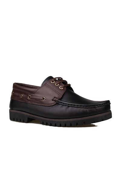 m2s Ανδρικά χειμερινά παπούτσια σε στυλ Timberland από γνήσιο δέρμα μαύρο καφέ