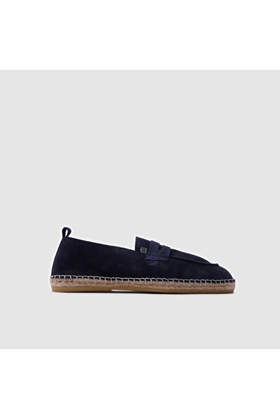 TOGO Lacivert Süet Erkek Espadril Loafer Ayakkabı[052051]