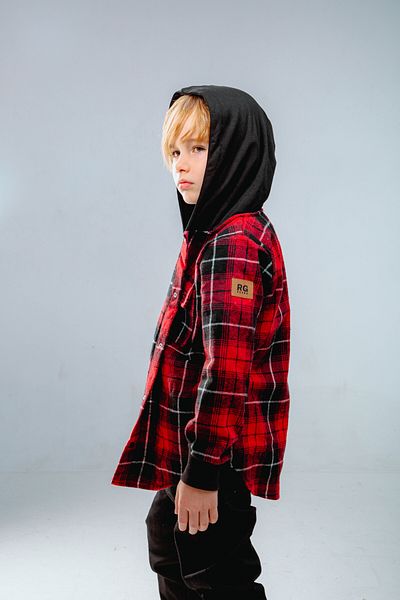 rg kidsstore Cămașă pentru copii în stil lumberjack - cu detaliu cu snap