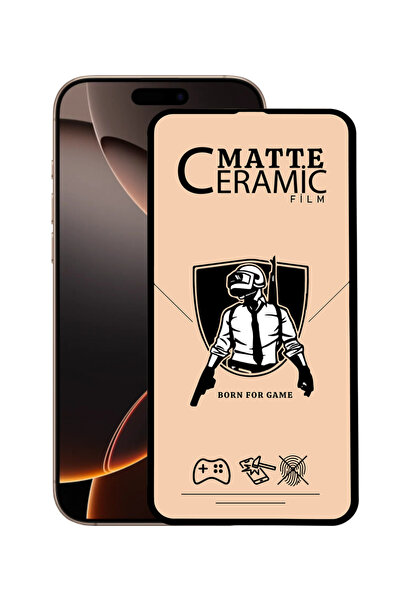 KZY İletişim Apple iPhone 16 Pro Max ile Uyumlu Tam Kaplayan Mat Seramik Nano...