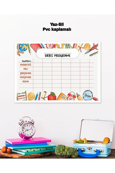 Ayışığı Dizayn Planificator de orar școlar Summer-Sil Poster Pvc 21x30 cm
