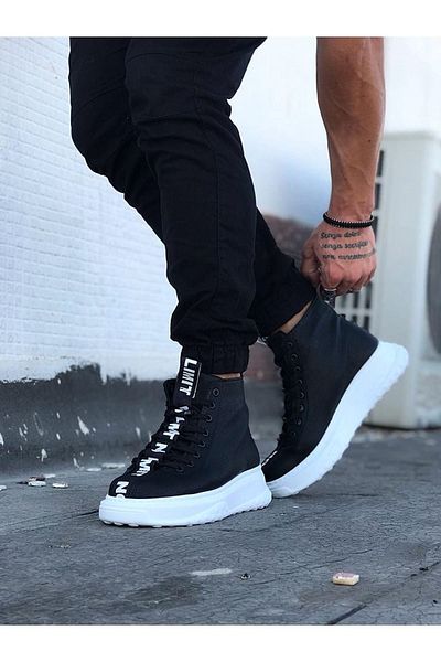K&A Black Casual Men's Half Ankle Boots