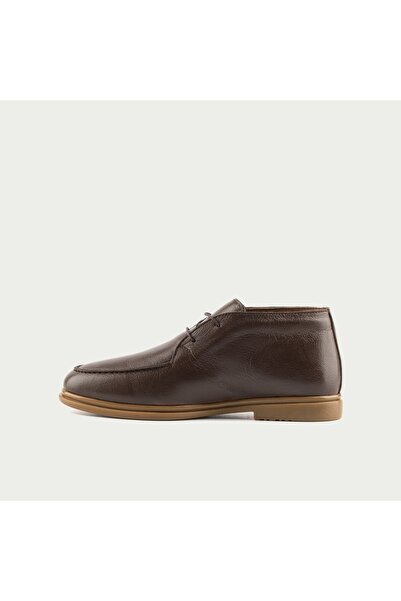 TOGO Kahverengi Hakiki Deri Erkek Casual Bot [052045]