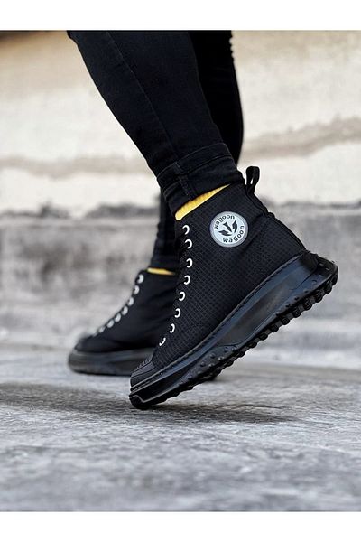 Wovna Charcoal Men's Half Ankle Casual Shoes