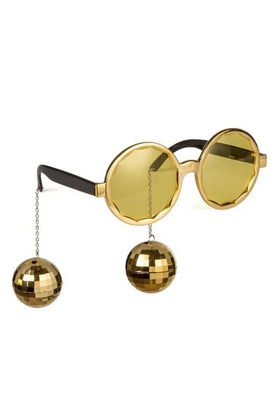 nuit dose Disco Party Glasses with Bulk Earrings Gold Color