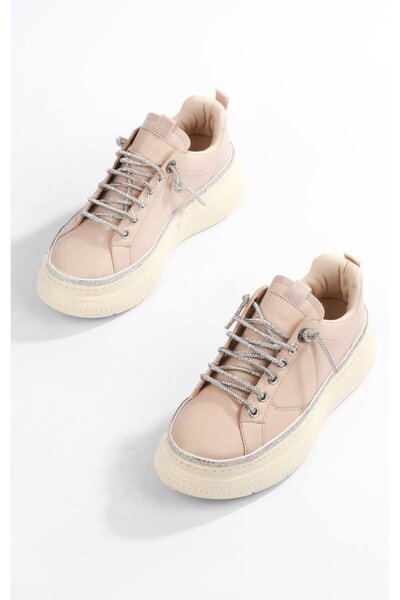 PARİS Pantofi casual de damă, bej, cu design elegant