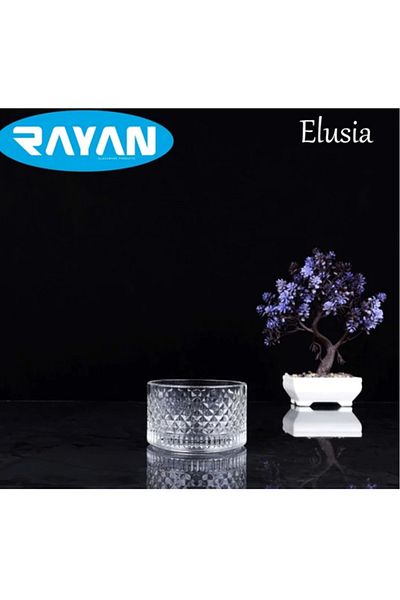 Royaleks Group Elusia Lines Striped Single Glass Snack Bowl Royaleks-82637